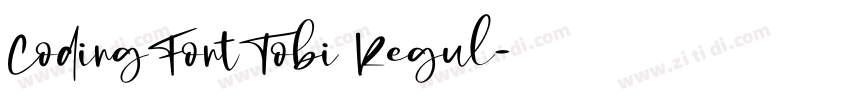 CodingFontTobi Regul字体转换